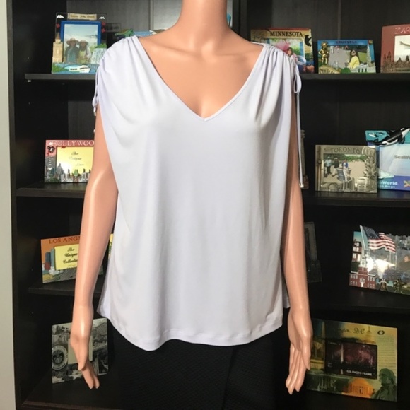 Ivanka Trump Tops - [Ivanka Trump] Light Purple  V-neck Top NWT 05